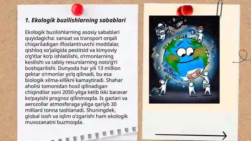 Ekologiyani buzilishi, atrof-muhitga ta'siri va uning yechimlari 3