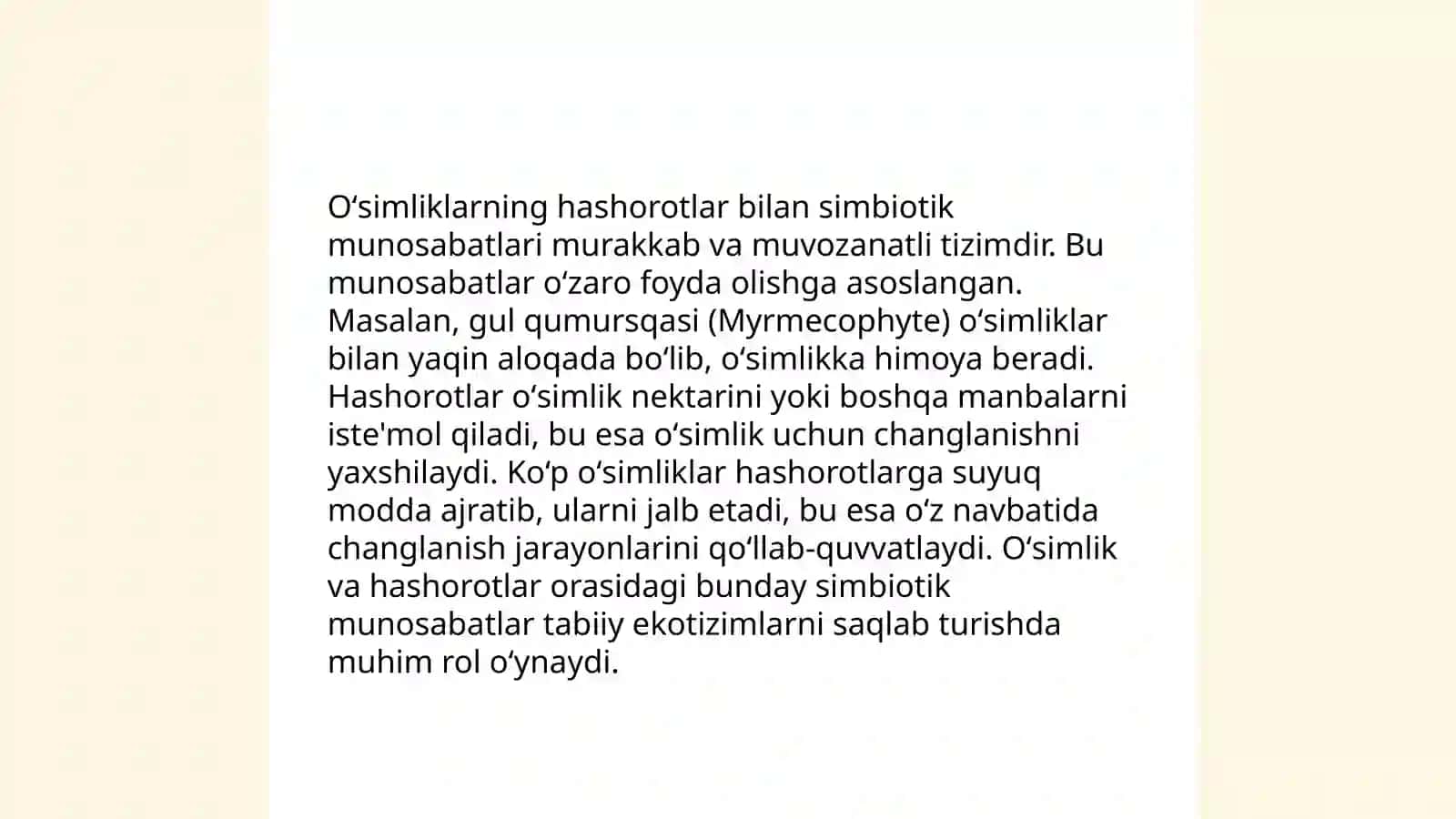 Oʻsimliklarning hashorotlar bilan bogʻliq xususiyatlari 3