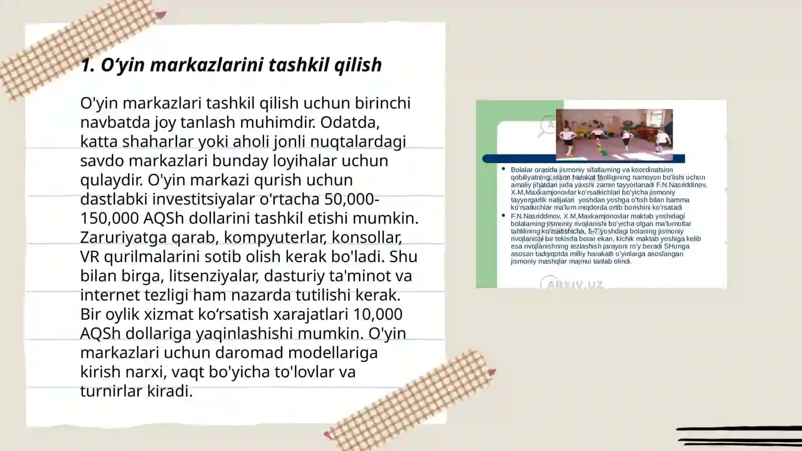 Maktabgacha ta'limda markazlar faoliyatida olib boriladigan ishlar 3