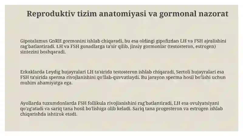Reproduktiv tizim fiziologiyasi 3