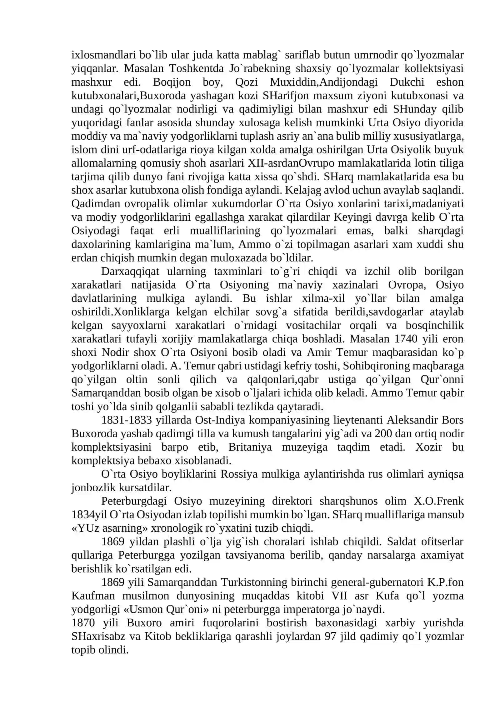O`zbekistonda muzeylar ishi tarixi 3