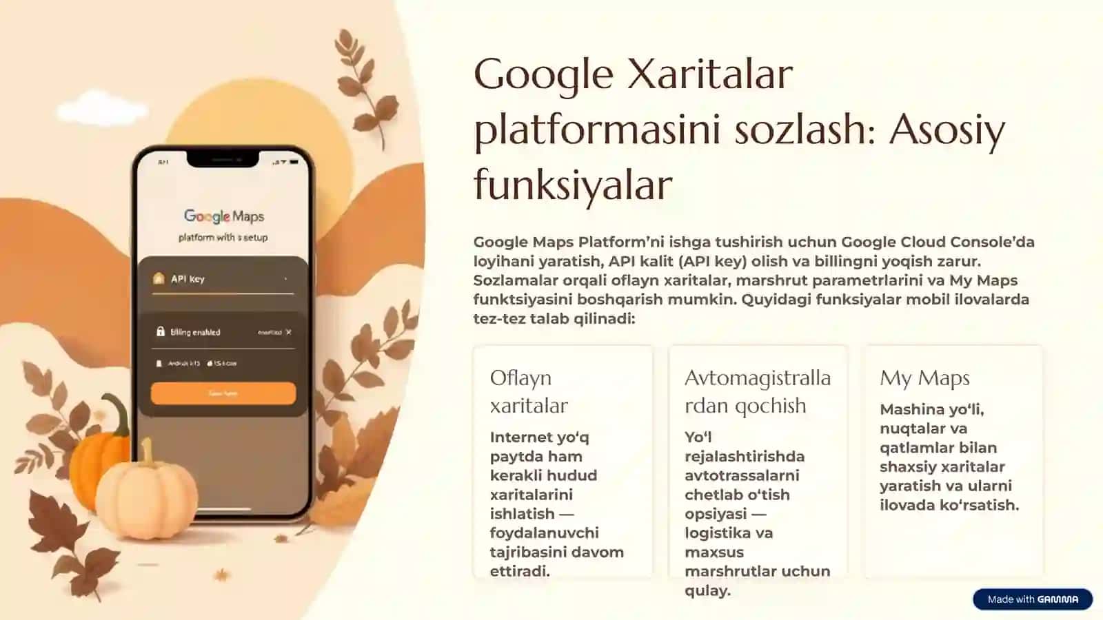Mobil ilovalarda xarita bilan ishlash: Google Xaritalar platformasini sozlash va integratsiya qilish 3