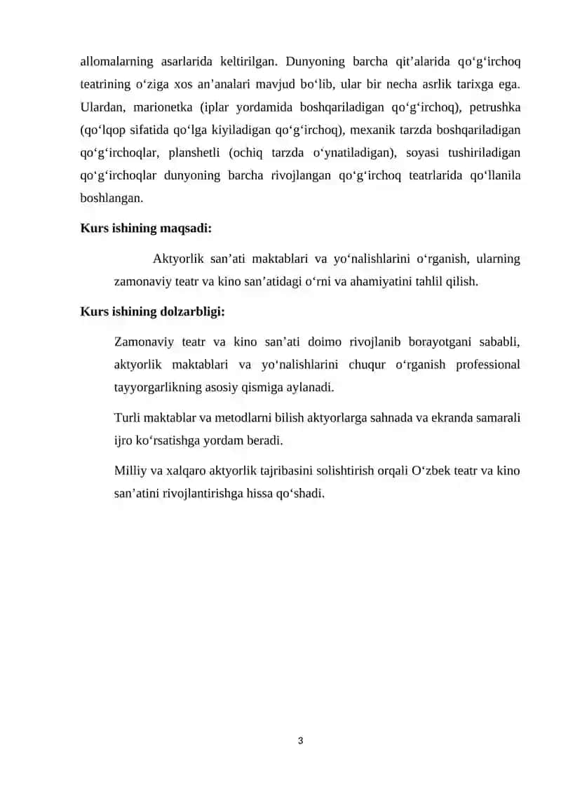 Aktyorlik sanatining maktab va yonalishlari 3