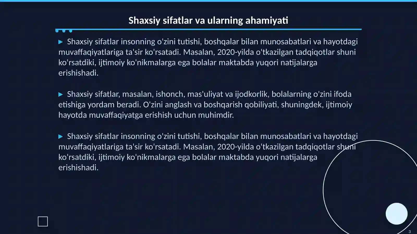 Boshlangich sinf ôquvchilarining shaxsiy sifatlarini rivojlantirish boʻyicha mashqlar 3