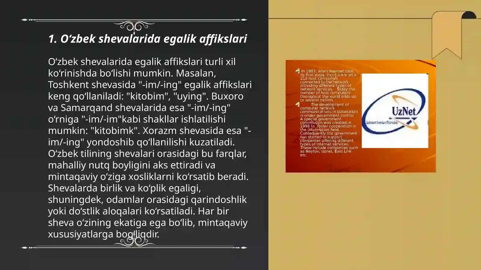 O‘zbek shevalarida egalik shakillari 3
