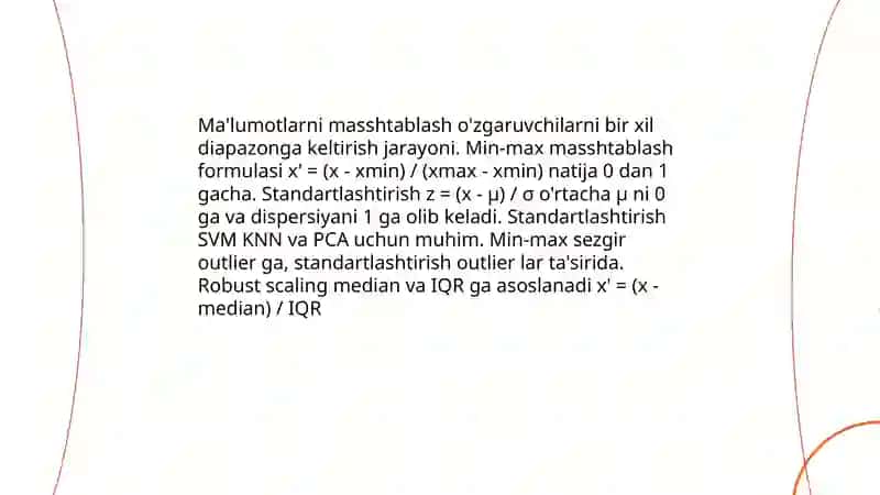 Ma'lumotlarni masshtablash va standartlashtirish 3