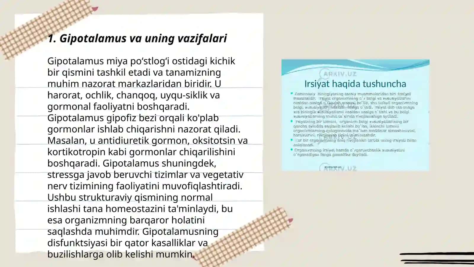 Endokrin tizimning inson organizmi va xulq-atvorning axamiyati 3
