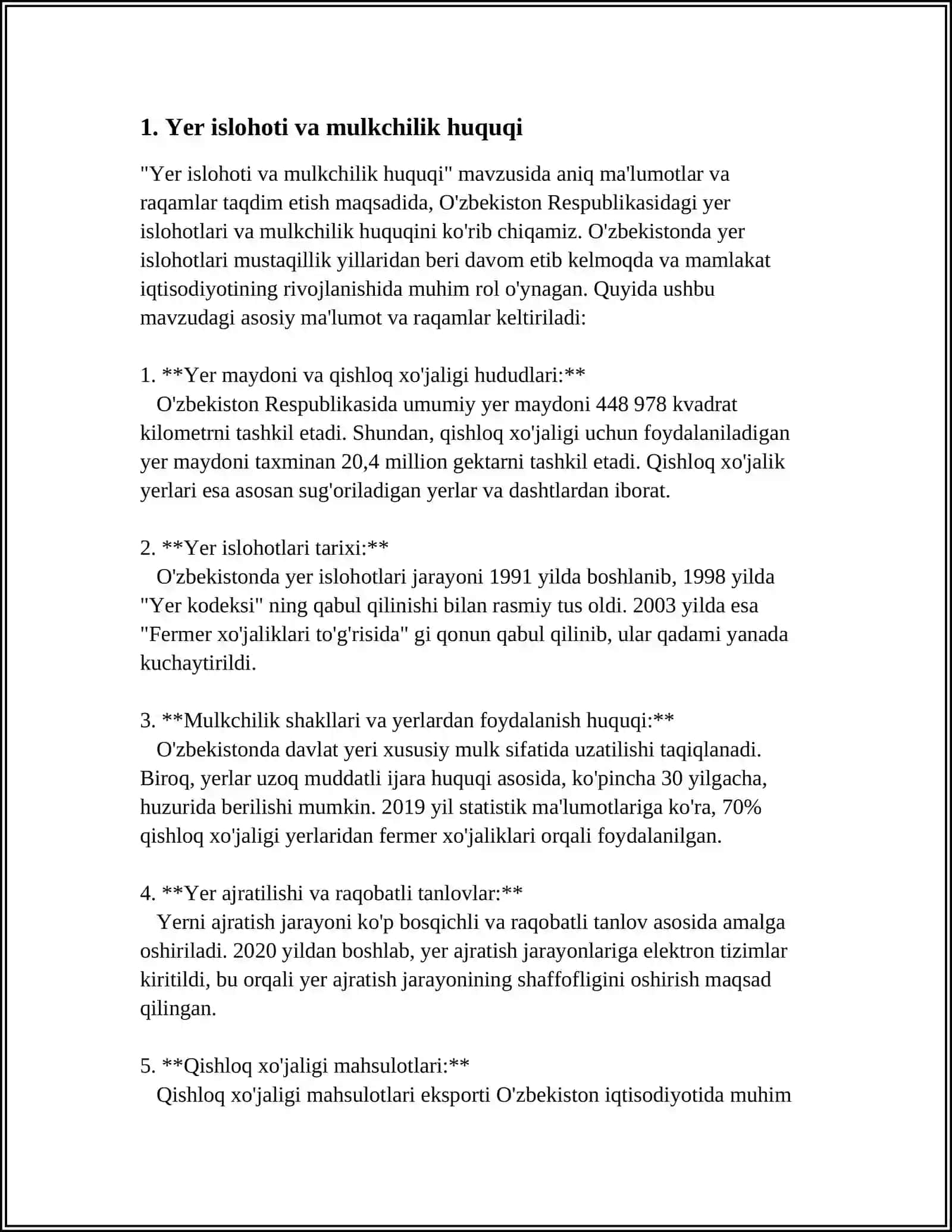 MUSTAQILLIK YILLARIDA QISHLOQ XO‘JALIGI VA SANOAT SOHASIDAGI O‘ZGARISHLAR 3
