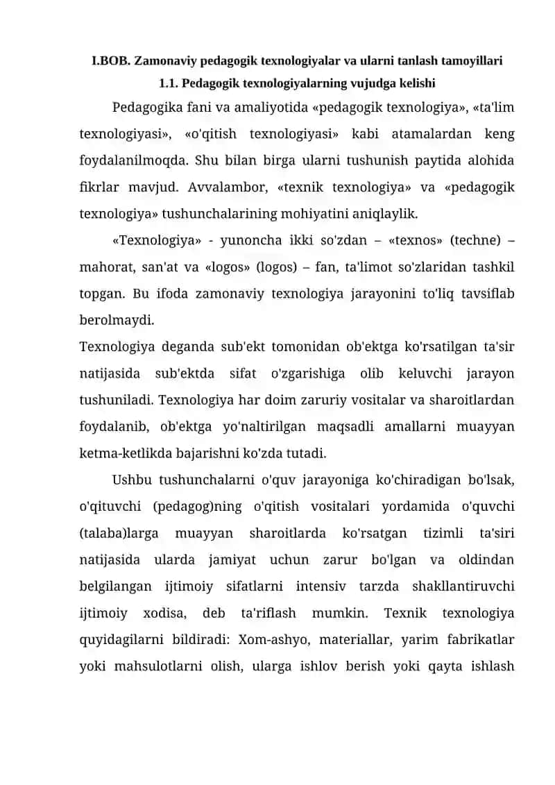 Zamonaviy Pedagogik Texnologiyalar va Dars O'tishning Mahsulotlari 3