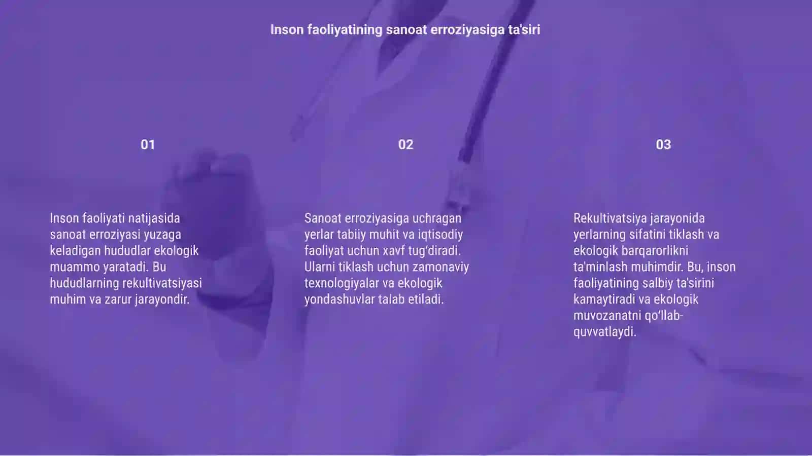 Sanoat erroziyasi va rekultivatsiyasi 3