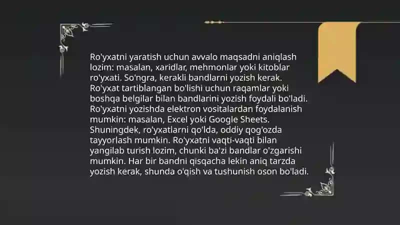 Python dasturlash tilida ro'yxat (List) va uning metodlari 3