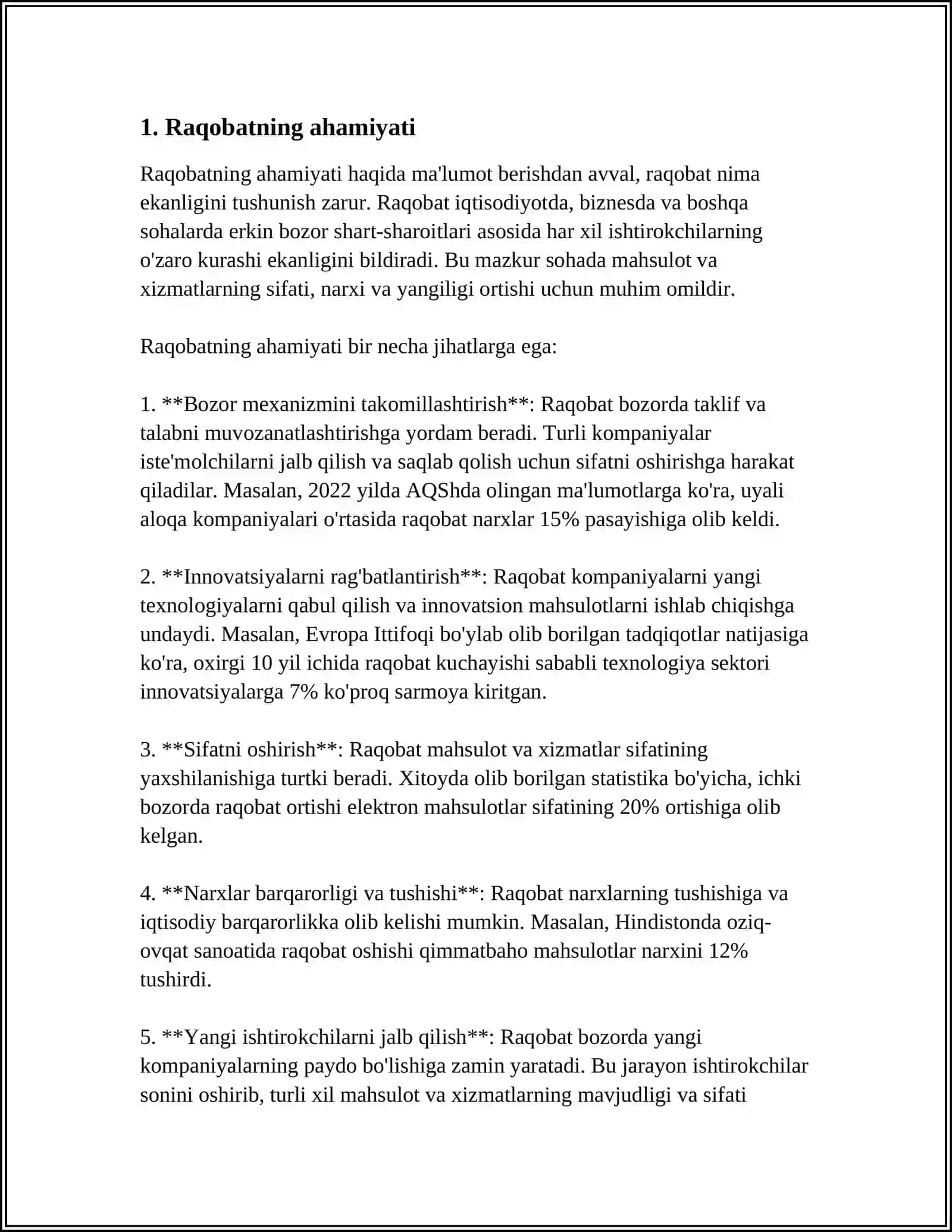 RAQOBAT VA MONOPOLIYA 3