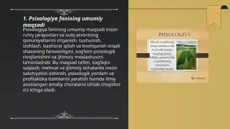 Psixologiya fanining maqsadi va vazifalari 3