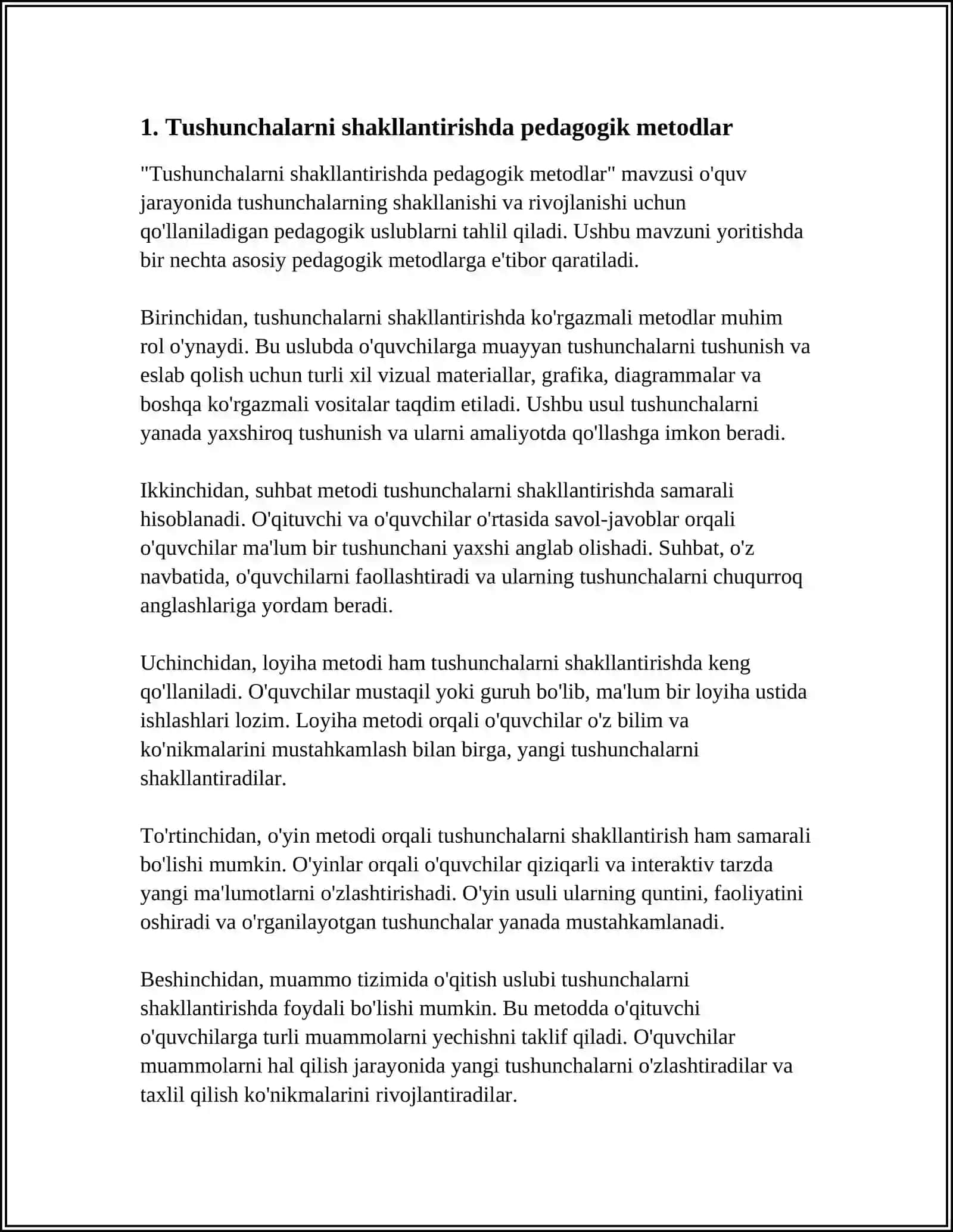 TUSHUNCHALARNI SHAKLLANTIRISH VA RIVOJLANTIRISH USULLARI 3