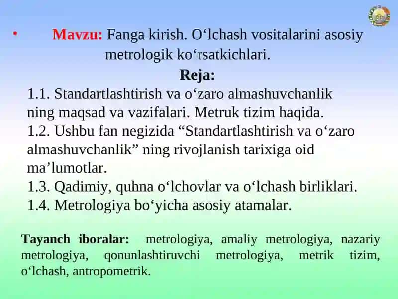 Standartlashtirish asoslari 3