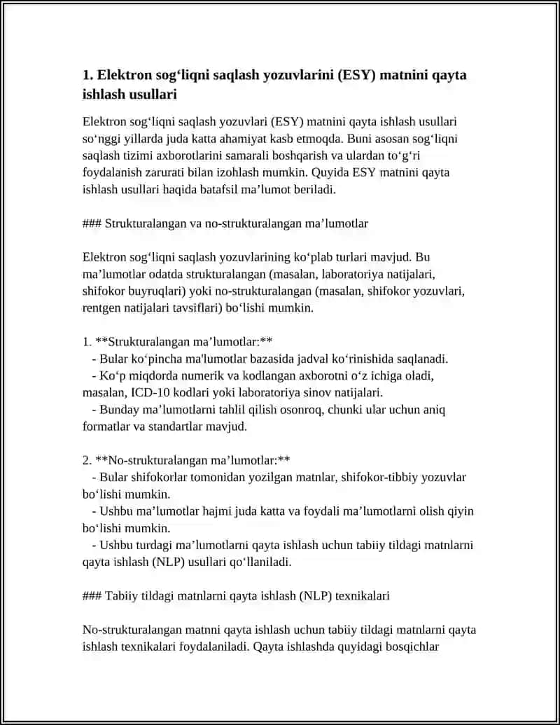 TIBBIYOTDA MATNLI AXBOROTLARNI QAYTA ISHLASH TEXNALOGIYASI 3