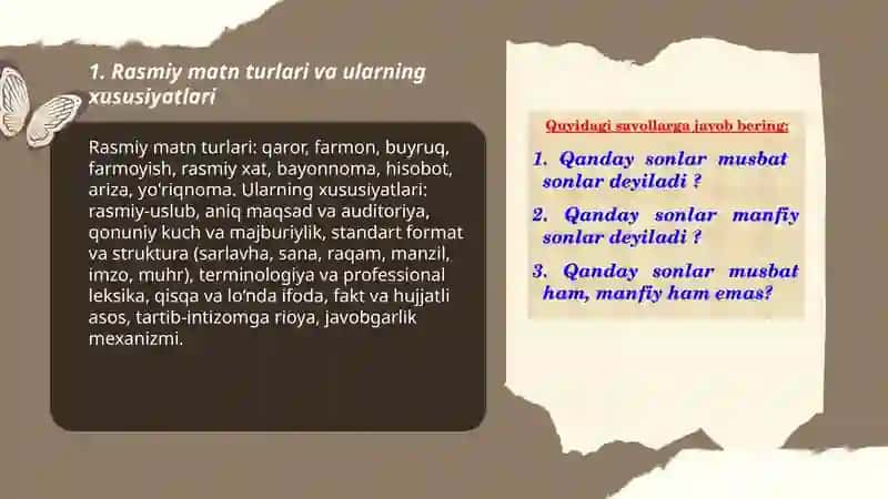 Sohaga oid rasmiy matn ustida ishlash 3