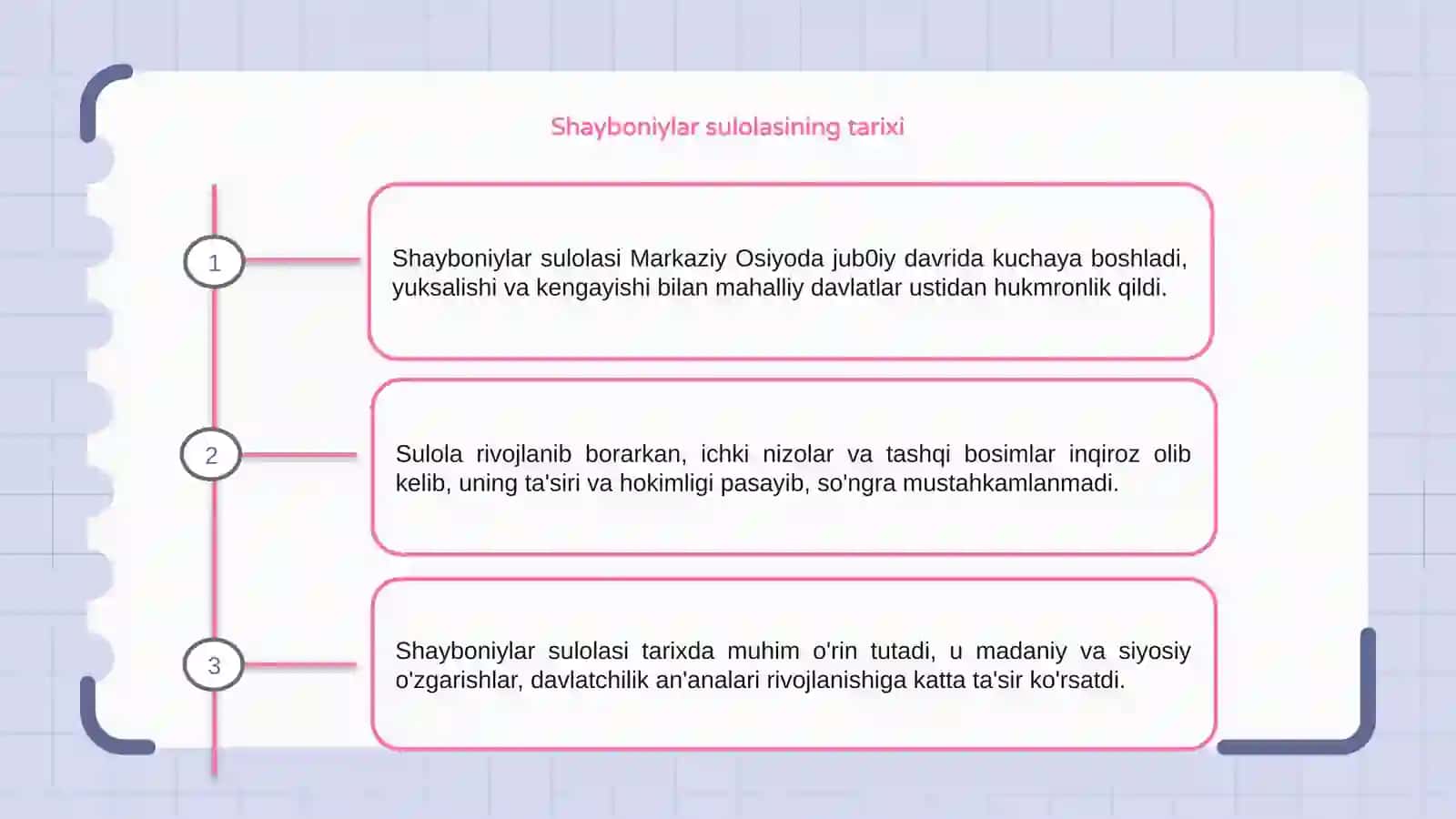 Shayboniylar sulolasining rivojlanishi va inqirozi 3