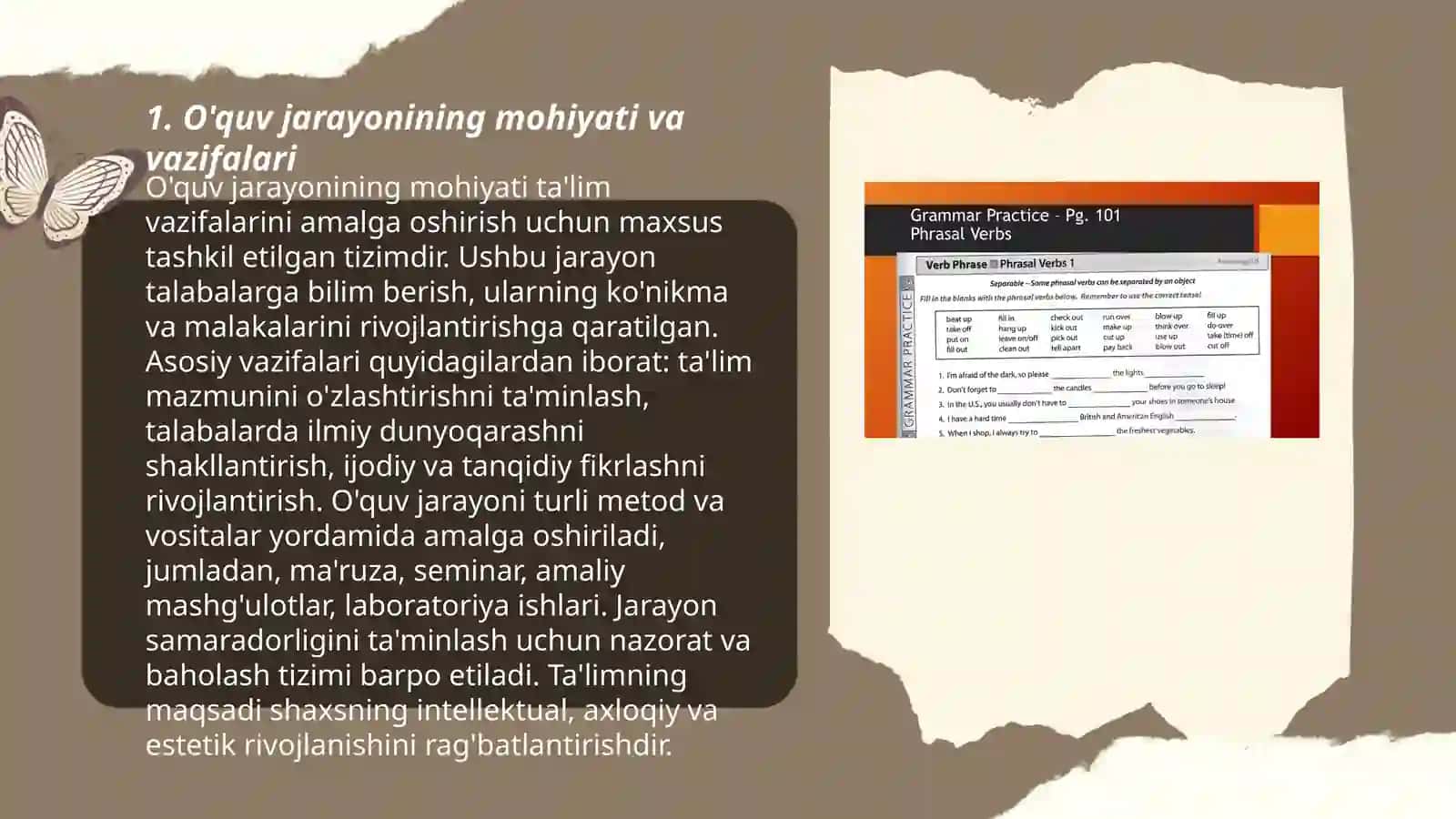 O'quv jarayoning mohiyati.axborotning mazmuni va o'qitish usullari 3