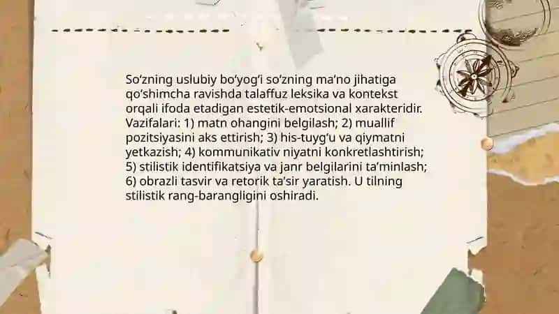Soʻzning uslubiy boʻyogʻi 3