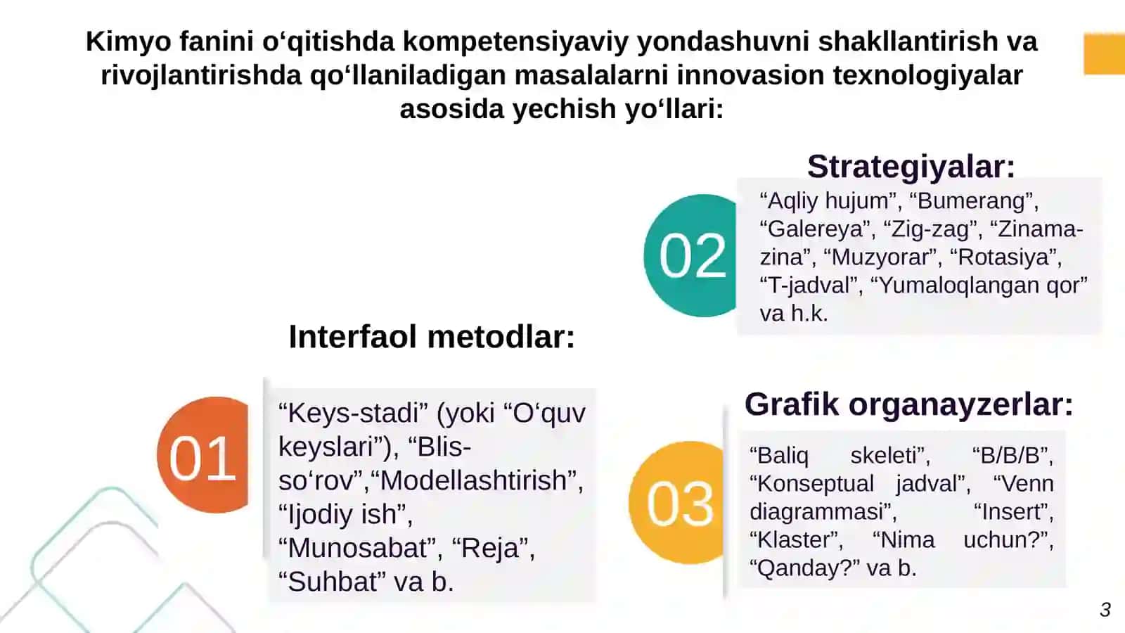 Kimyo fanini o‘qitishda zamonaviy ta’lim texnologiyalarini qo‘llash 3