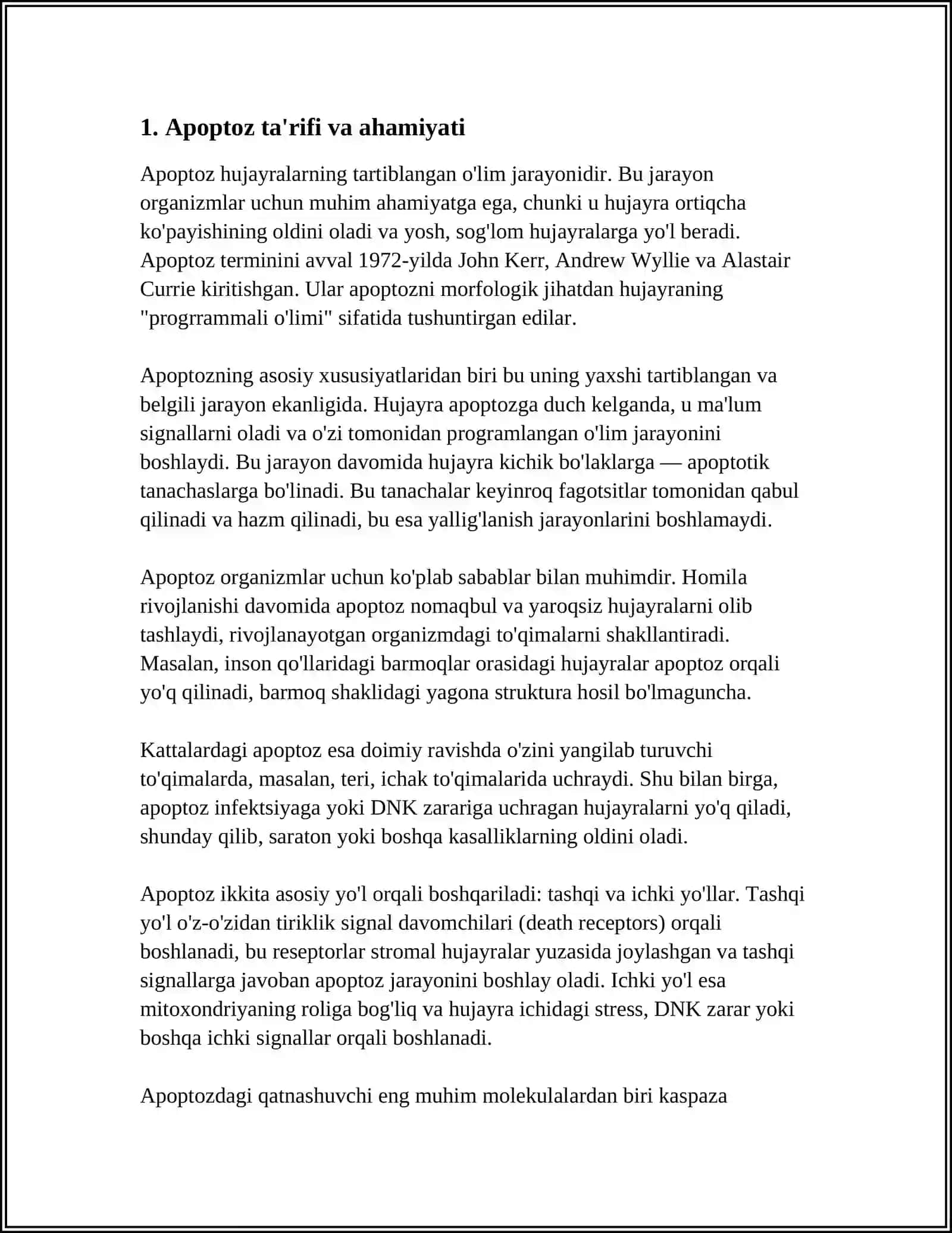 REFERAT: APOPTOZ MEXANIZMLARI 3