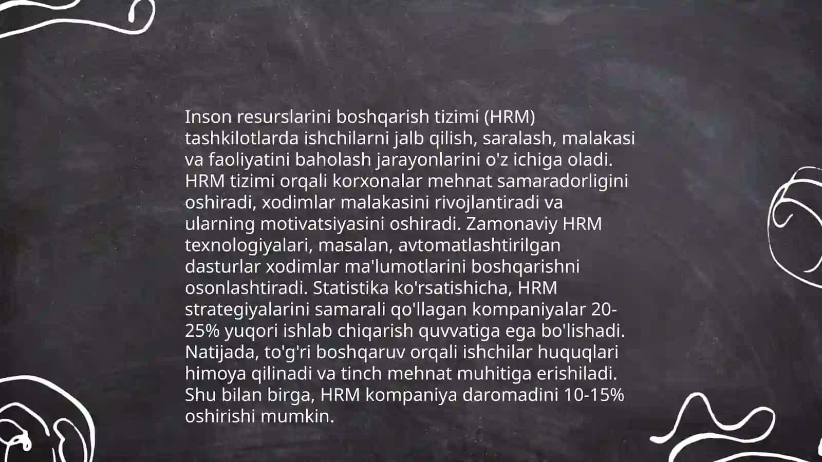 Inson resurslarni boshqarish tizimi: mohiyati, metodologiyasi, asosiy elementlari va ularning o’zaro aloqalari 3