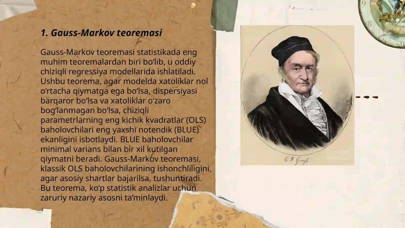 Gauss-Markov shartlari 3