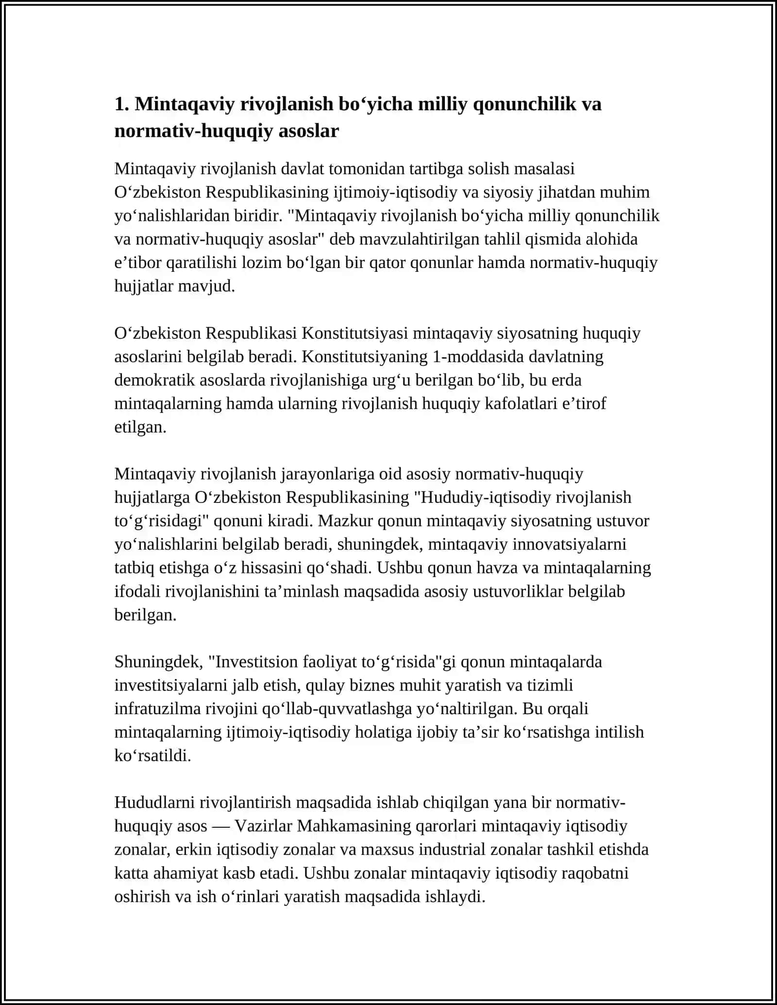 MINTAQAVIY RIVOJLANISHNI DAVLAT TOMONIDAN TARTIBGA SOLISH 3