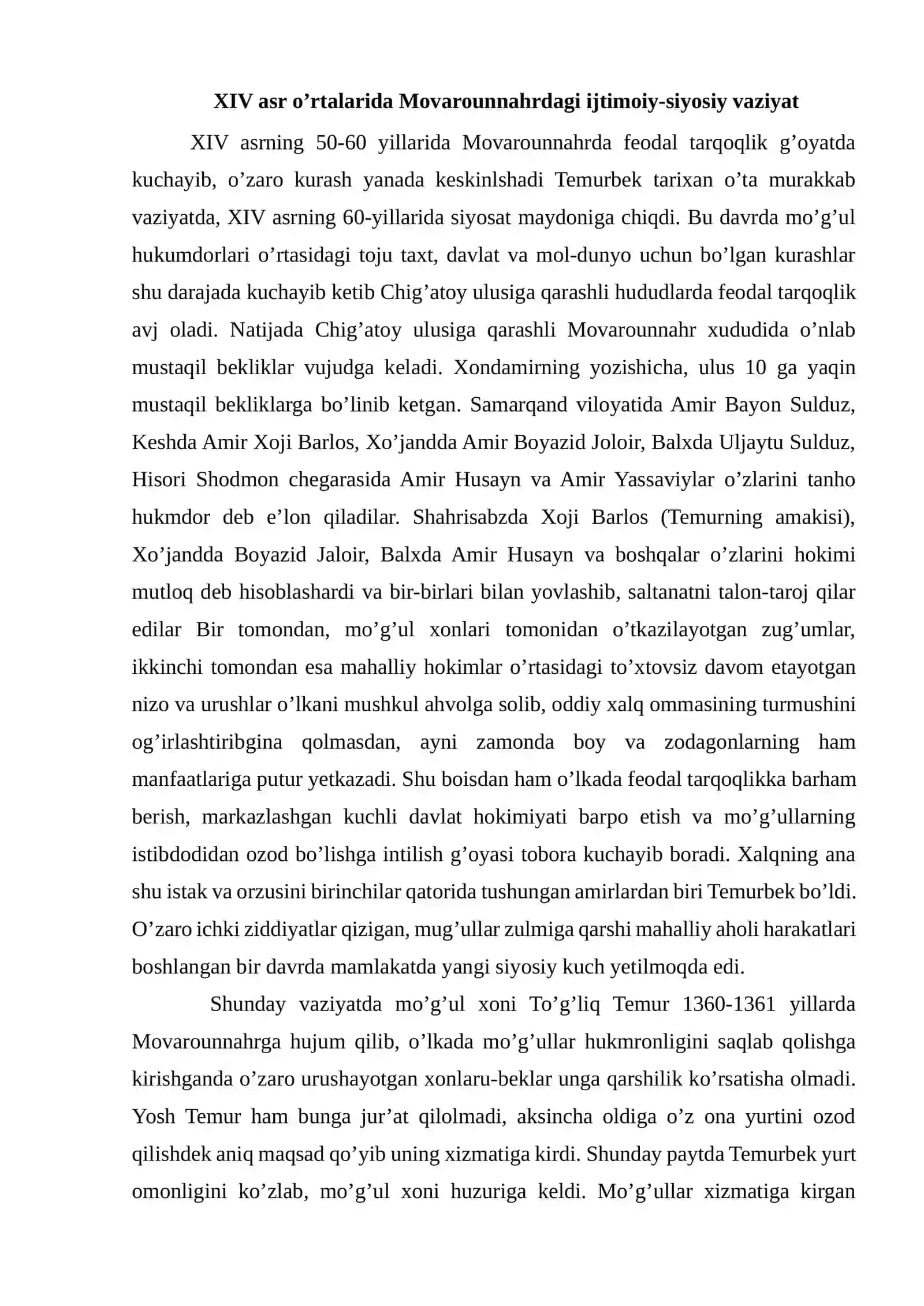 Amir Temur Temuriylar davrida ijtimoiy iqtisodiy hayot 3