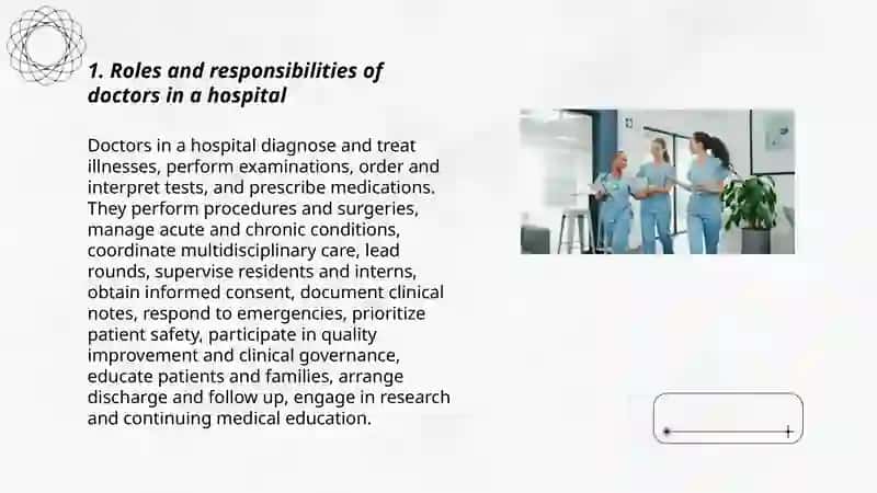 Roles and Responsibilities of Doctors in a Hospital 3