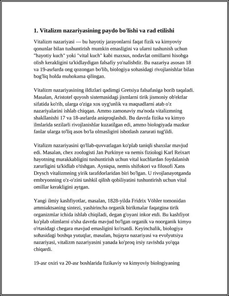 ORGANIK KIMYONING RIVOJLANISH TARIXI. ORGANIK MODDALAR SINTEZNING SHAKLLANISHI 3