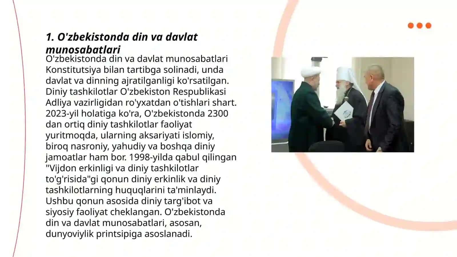 O'zbekistonda konfessiyalararo munosabatlar 3