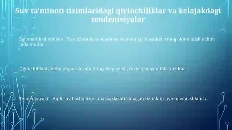 Mahalliy va markazlashgan suv ta'minoti haqida tushuncha 3