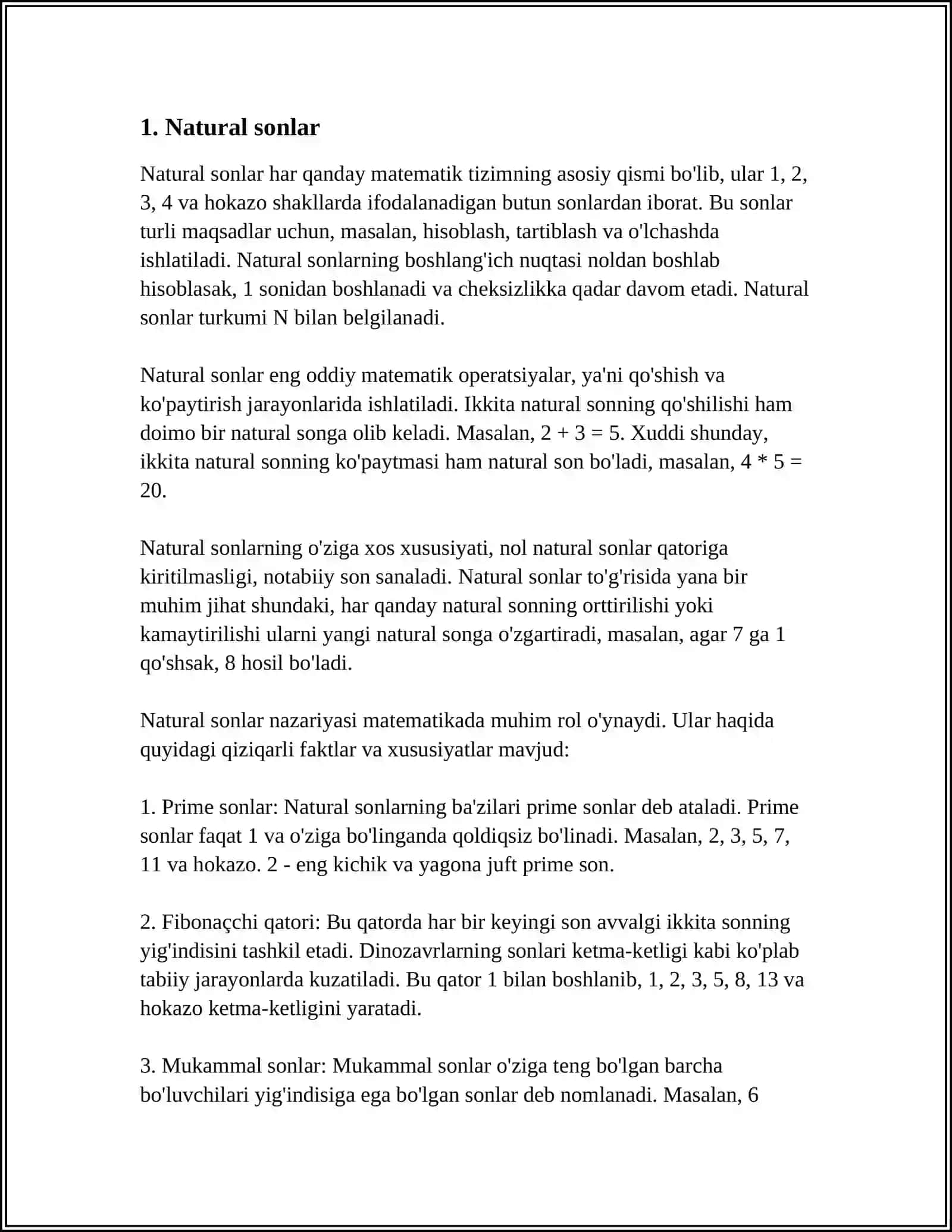 SONLAR BILAN ISHLASH FUNKSIYALARI 3