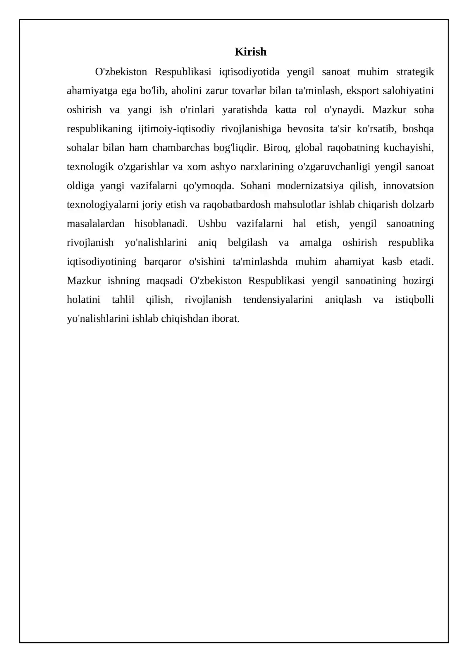O'zbekiston yengil sanoatining bugungi holati va rivojlanish tendensiyalari 3