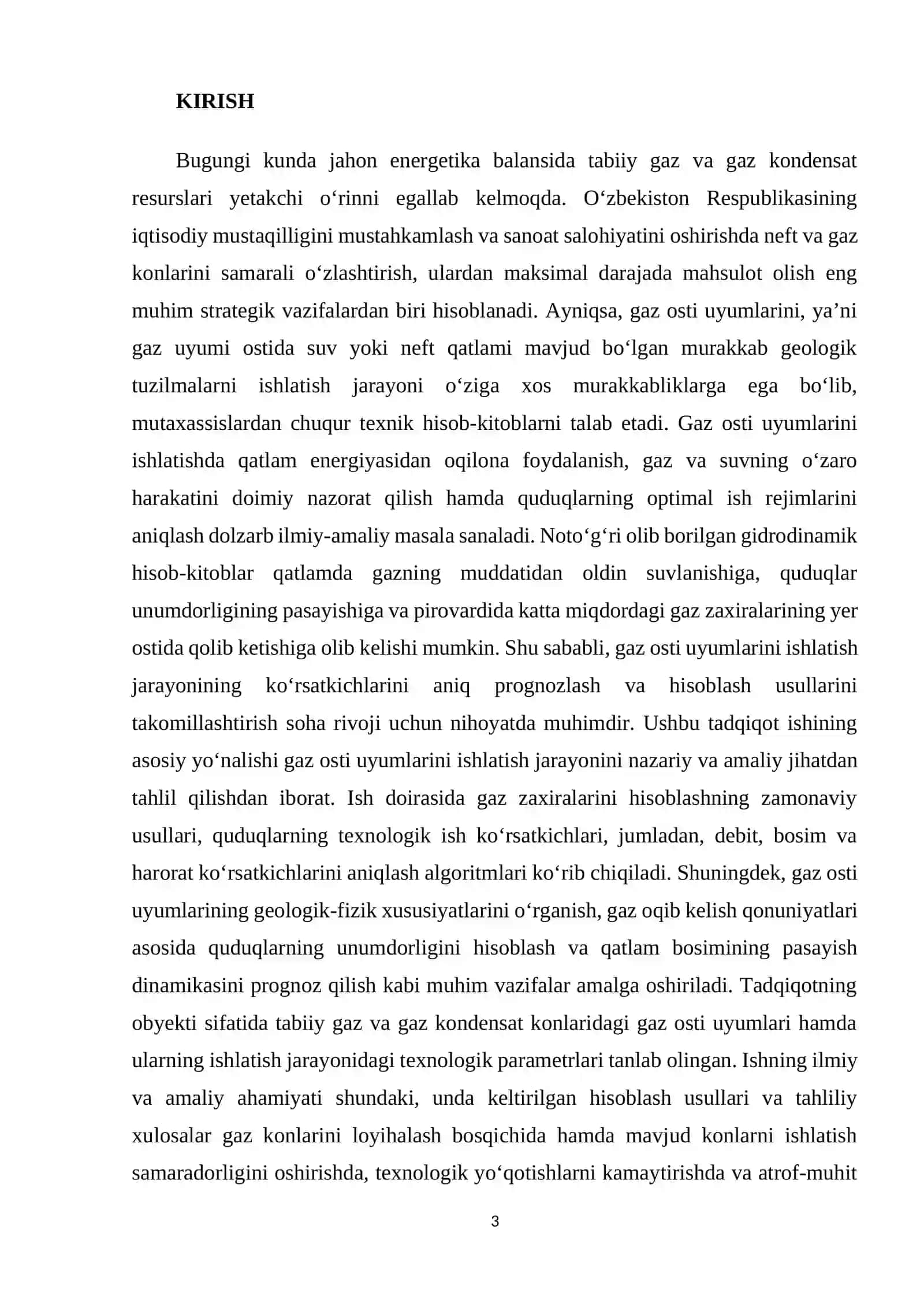 Gaz osti uyumlarini ishlatish jarayonini hisoblash 3