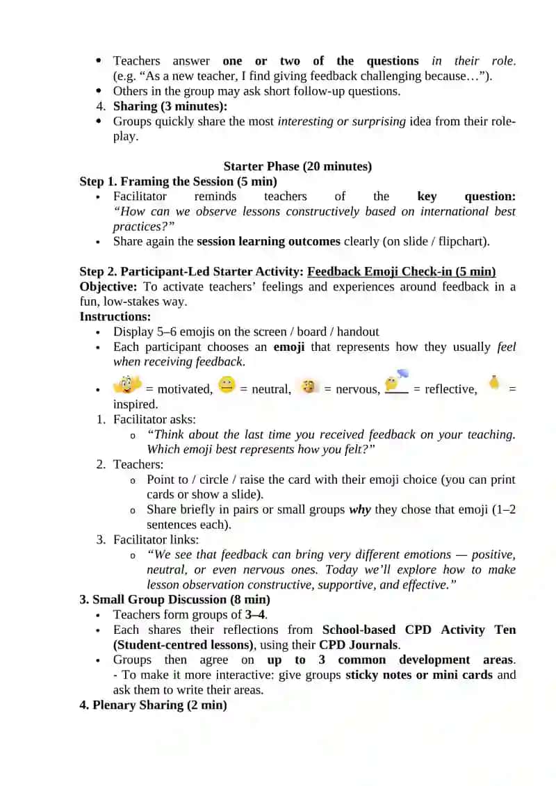 Cluster School CPD Session Plan 11 3