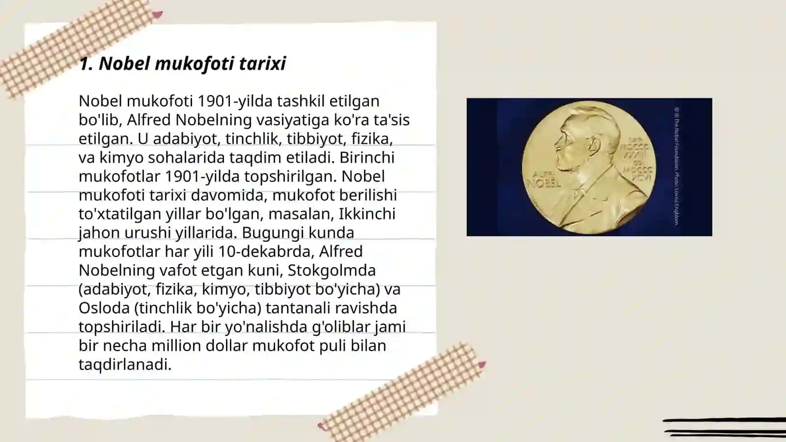 Nobel mukofoti tarixi 3