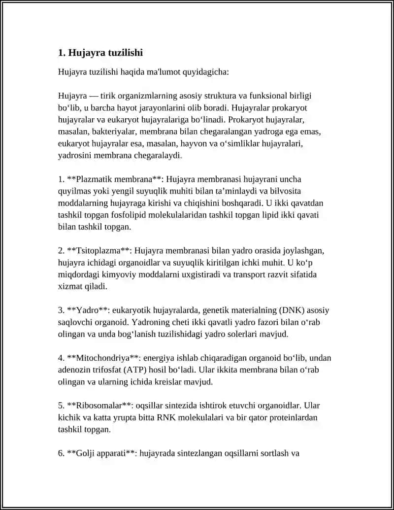 Hujayra TIPLARI 3