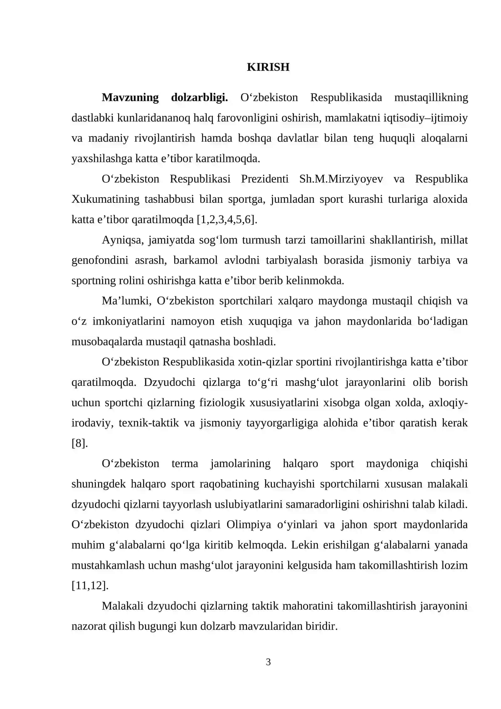 Dzyudo bilan shug‘ullanuvchi yuqori malakali qizlarning taktik mahoratini takomillashtirish uslubiyoti 3