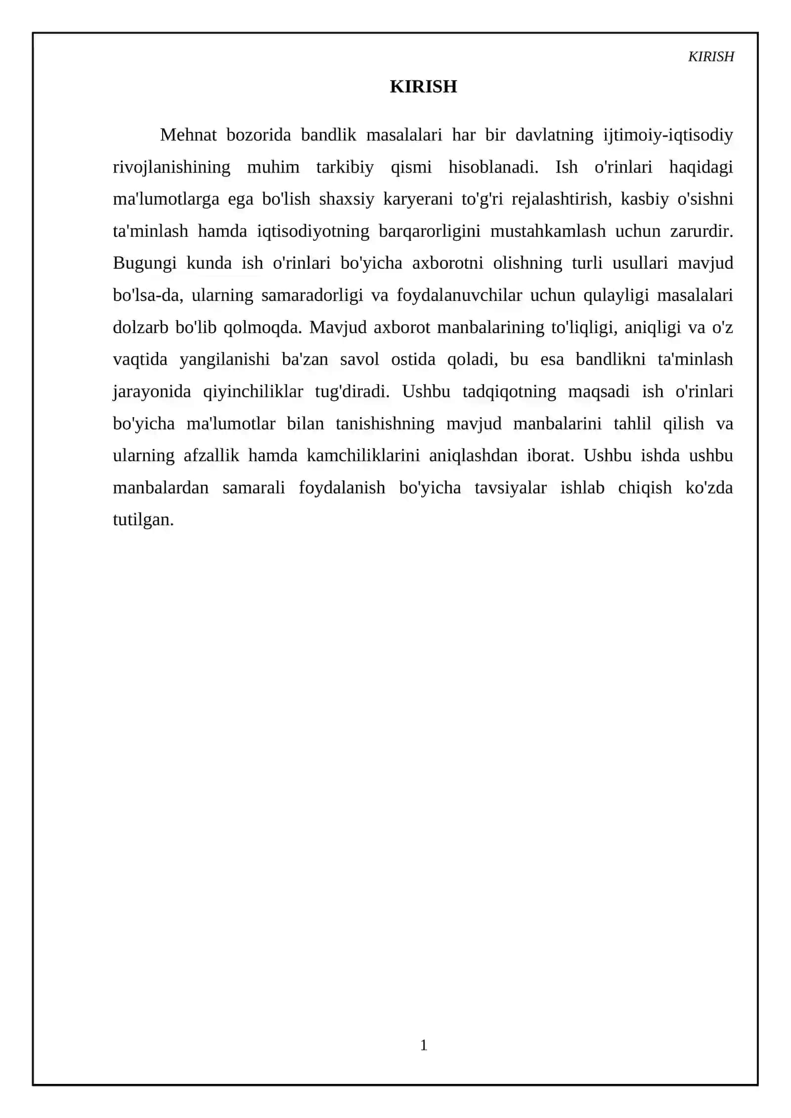 Ish o'rinlari bo'yicha ma'lumotlar bilan tanishish manbalari 3