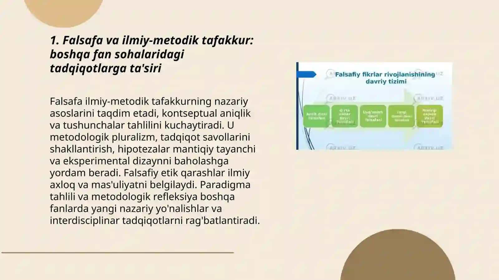 Falsafaning boshqa fan soxa mutaxassislari uchun ahamiyati va o'ziga xosligi 3