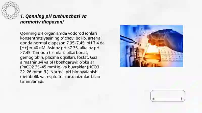 Qon ph qiymati u organizmdagi oʻrni 3