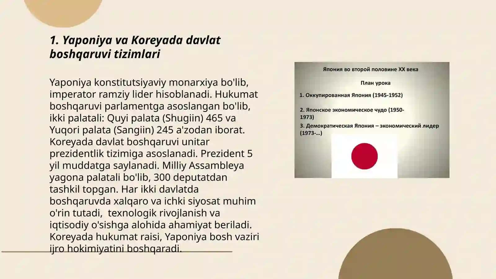 Yaponiya va Koreyada ijtimoiy-siyosiy jarayonlar 3