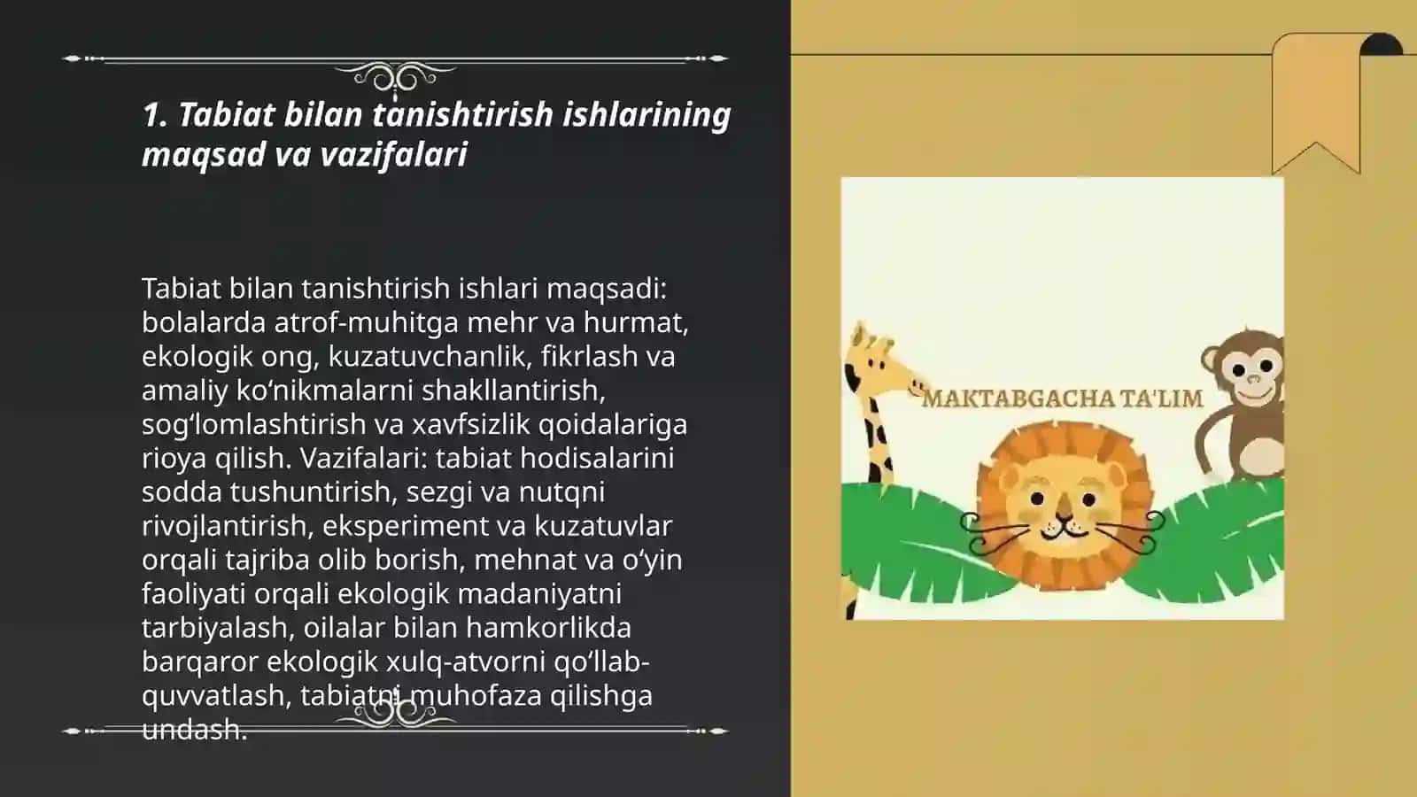 1.Maktabgacha ta'lim tashkilotida tabiat bilan tanishtirishga doir ishlar tizimi 3