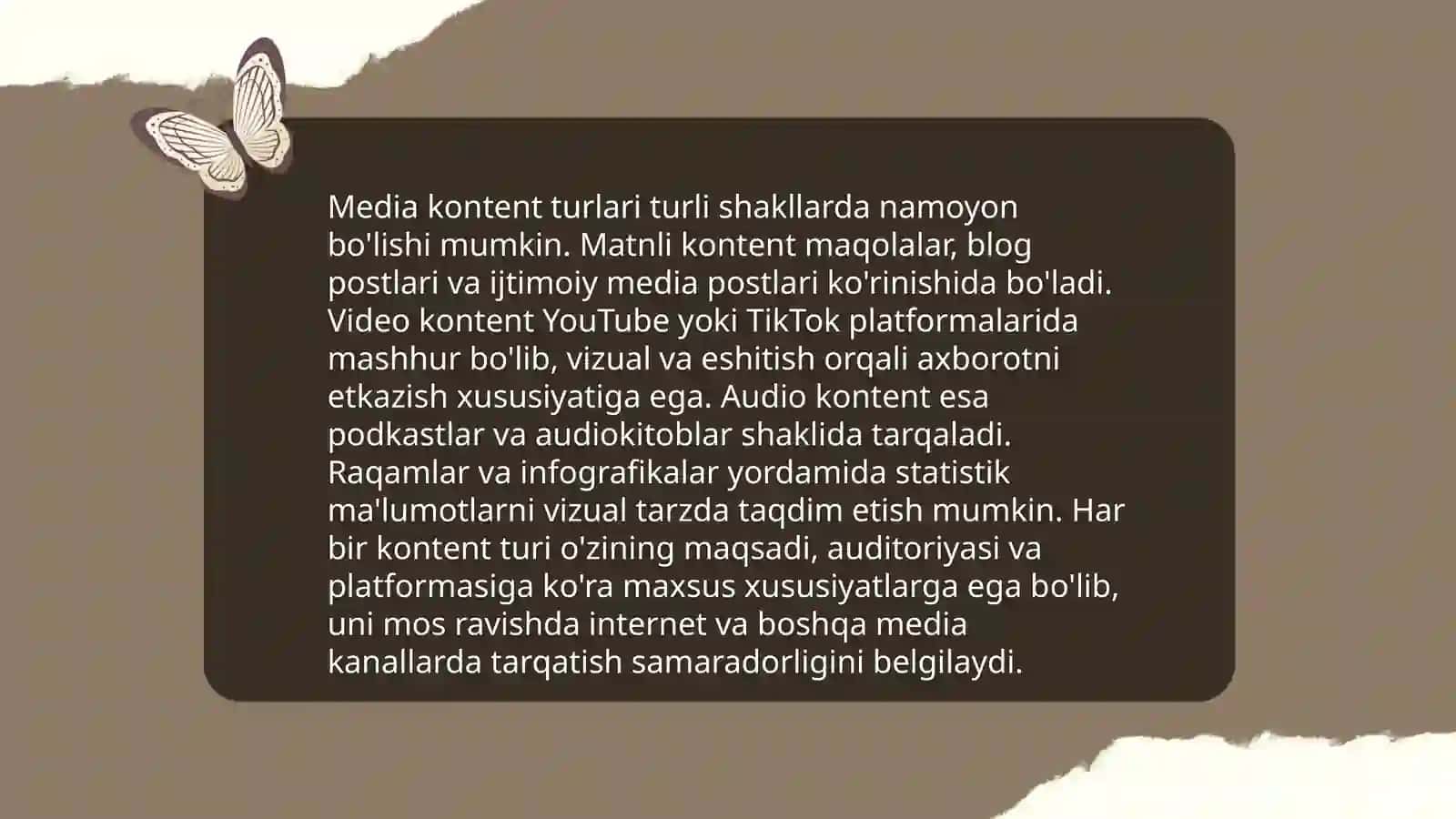 Media kontent yaratish va undan foydalanish 3