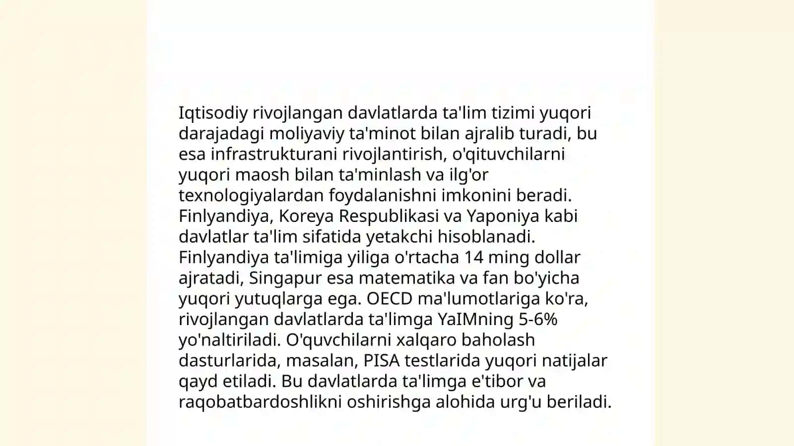 Iqtisodiy rivojlangan davlatlar ta'lim tizimi 3