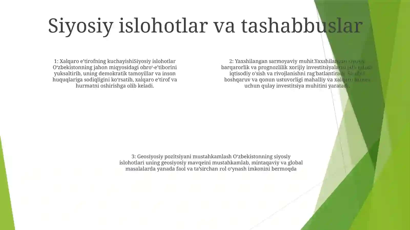 Òzbekistonning Halqaro Reytinglardagi Kòrsatgichlarini Kòtarishning Tarixiy VaSiyosiyAhamiyati 3