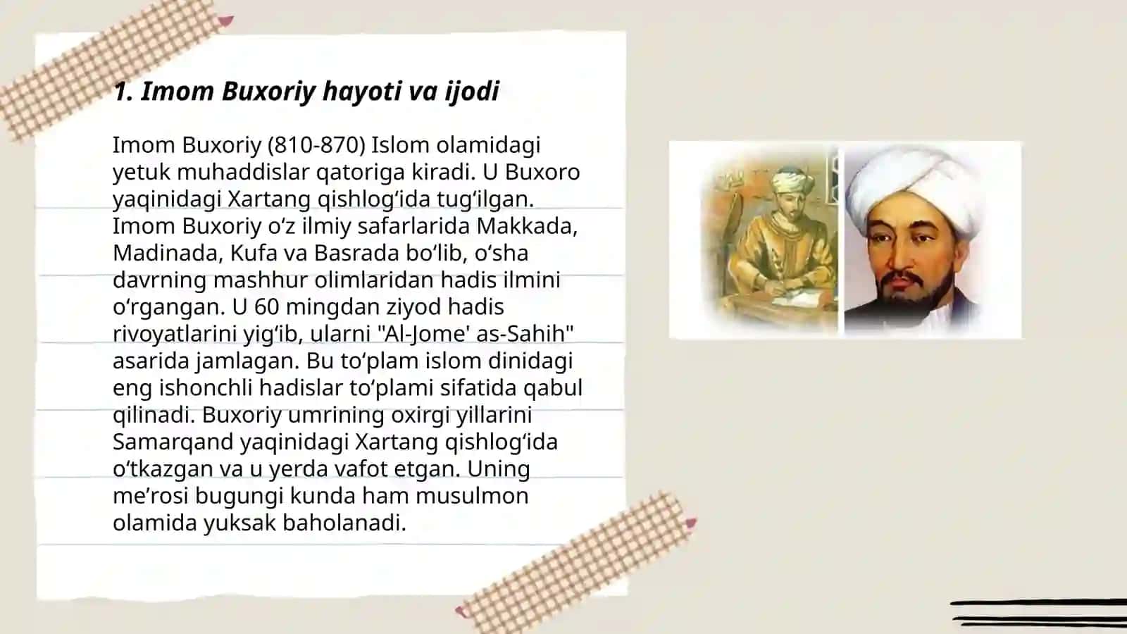 Imom Buxoriyning "Al-Adab al-mufrad" asari haqida 3